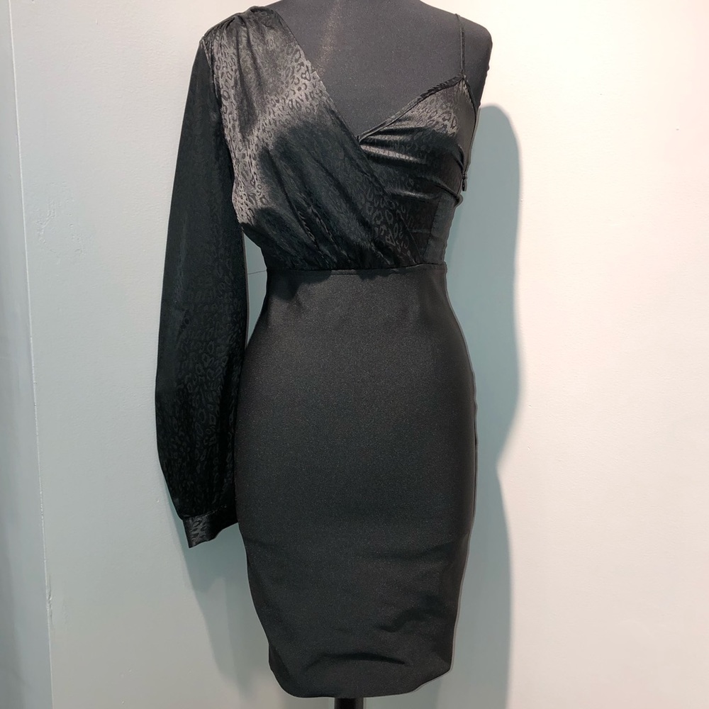 One Shoulder Animal Print women’s dress